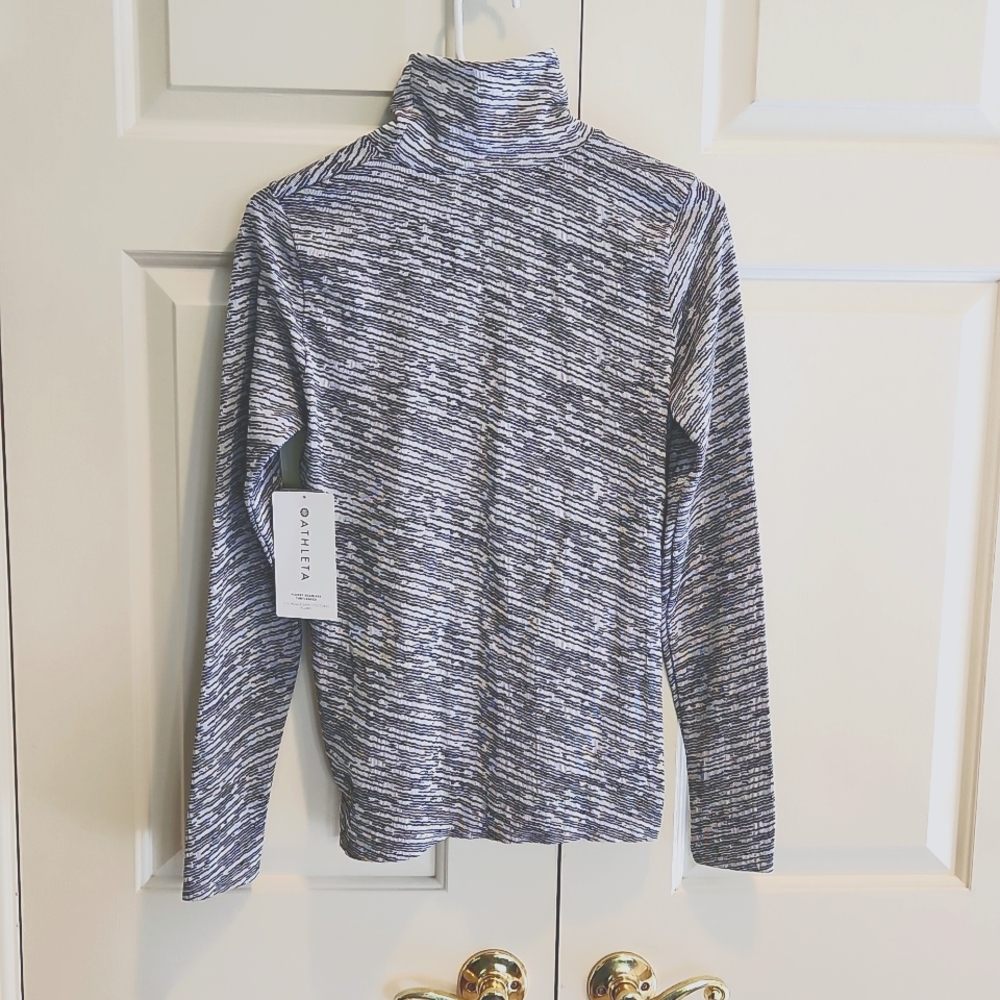 NWT ATHLETA T neck jersey, M